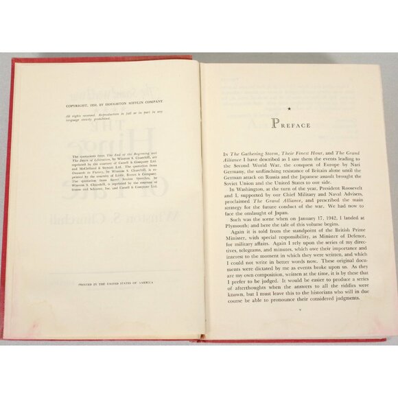 The Second World War Vol 4: The Hinge Of Fate by Winston S Churchill 1950 WWII - Picture 4 of 10